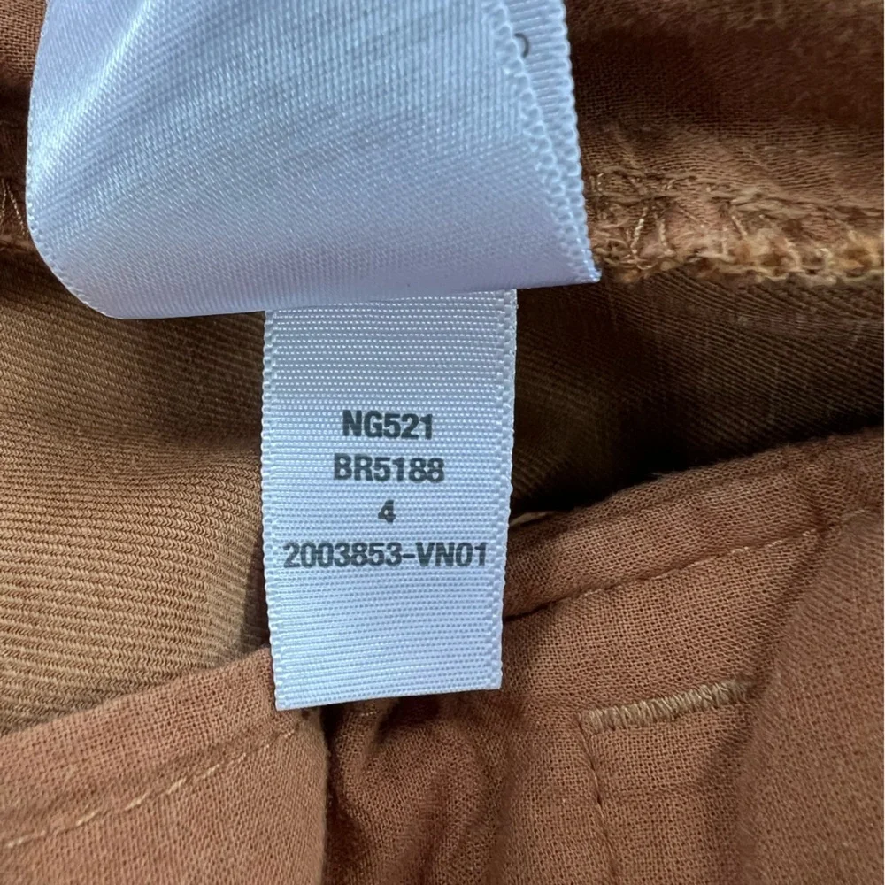 Madewell The Harlow Wide-Leg Linen Blend Pant in Acorn Brown, size 4 - Picture 13 of 13
